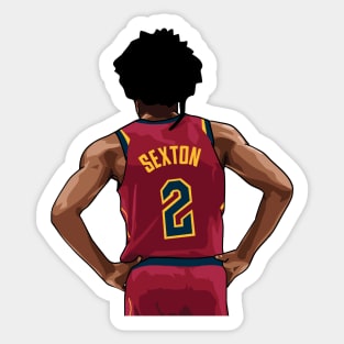 Collin Sexton Vector Back Burgundy Upper Body Sticker